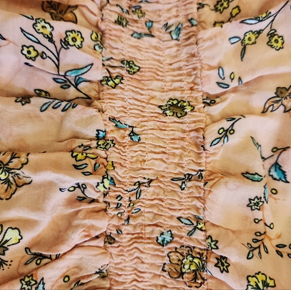 Floral Peach Mini Dress - Picture 9 of 12